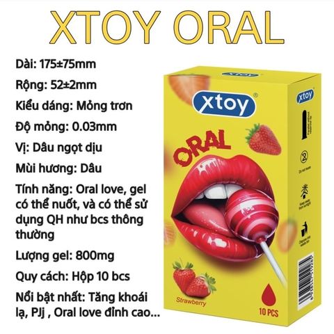 Bao cao su sử dụng miệng Xtoy Oral