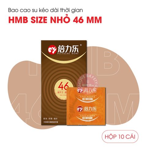Hộp 10 C&aacute;i Bao Cao Su Size Nhỏ 46mm HBM Ch&iacute;nh H&atilde;ng
