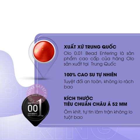 Bao Cao Su OLO 0.01 Bead Entering