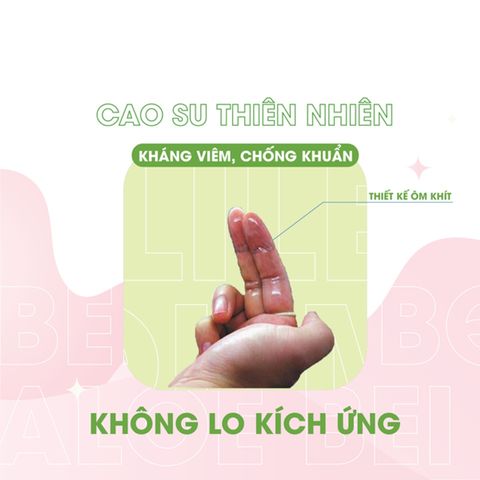 Sản phẩm Bao Cao Su Ng&oacute;n Tay Beilile QQ Aloe