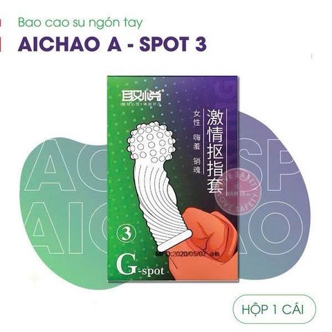 Hộp 1 C&aacute;i Bao Cao Su Ng&oacute;n Tay Gai Nổi Lớn Aichao G Spot 3