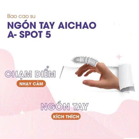 Bao Cao Su Ng&oacute;n Tay Gai Nổi Lớn Aichao A Spot 5 Ch&iacute;nh H&atilde;ng