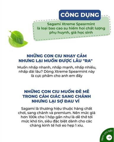 Bao Cao Su Hương Bạc H&agrave; Sagami Xtreme Spearmint