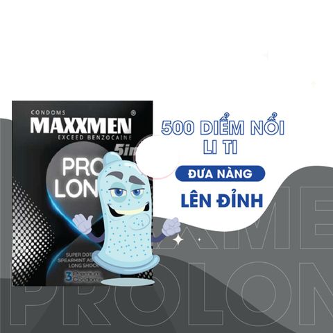 H&igrave;nh ảnh Bao Cao Su K&eacute;o D&agrave;i Thời Gian Maxxmen 5in1 ProLong