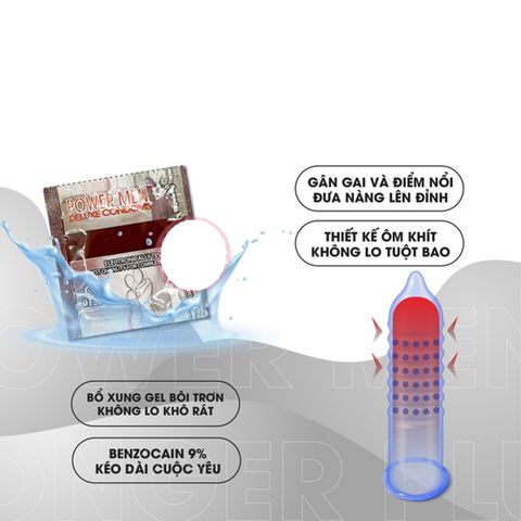 Chi tiết Bao Cao Su Power Men Longer Plus