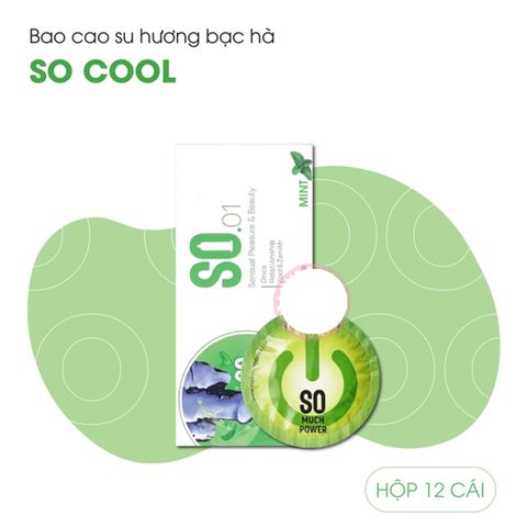 Bao Cao Su Hương Bạc H&agrave; SO Cool Ch&iacute;nh h&atilde;ng