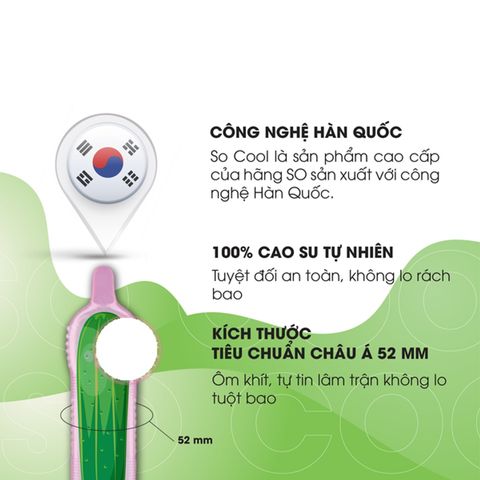 Bao Cao Su Hương Bạc H&agrave; SO Cool Ch&iacute;nh h&atilde;ng