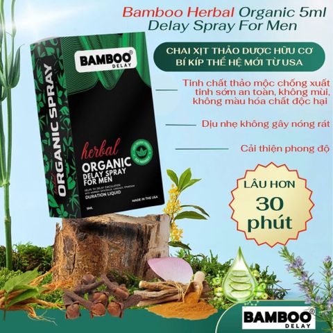 USA Bamboo Herbal Organic Delay Spray For Men - Chai 5ml
