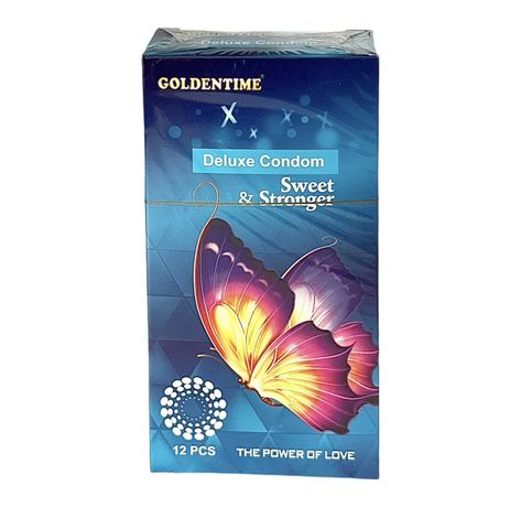 Hộp bao cao su Goldentime Xanh Ch&iacute;nh H&atilde;ng