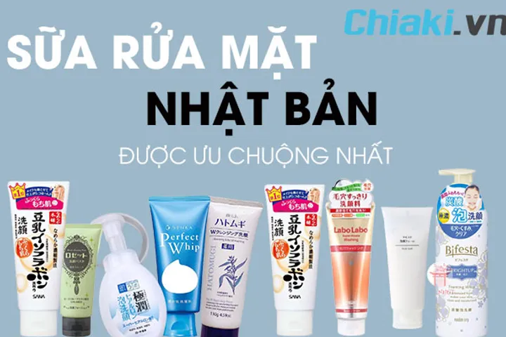 Top 12 sữa rửa mặt Nhật Bản được ưa chuộng giá tốt năm 2026