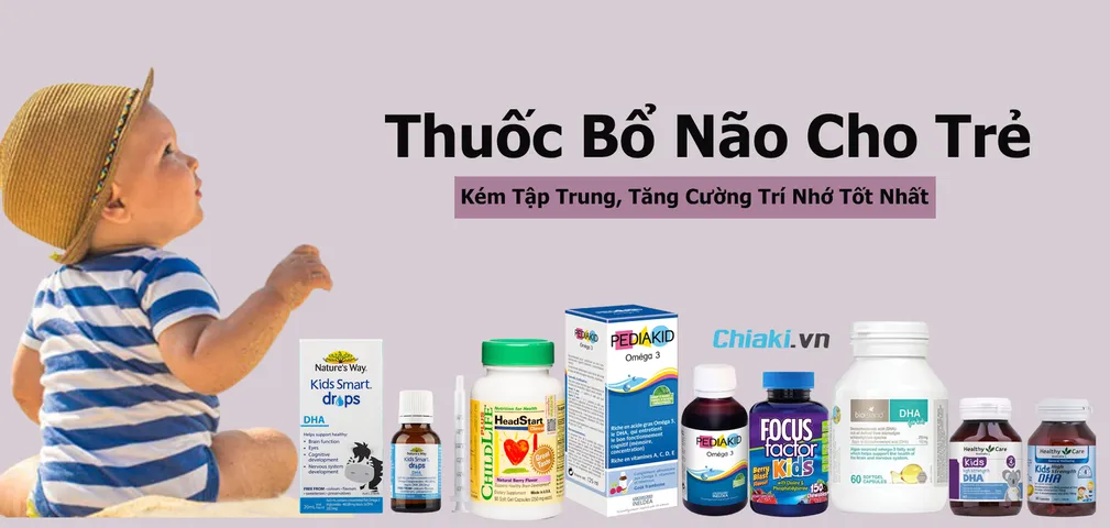 Top 9 thuốc bổ não cho trẻ em kém tập trung nhiều mẹ tin dùng