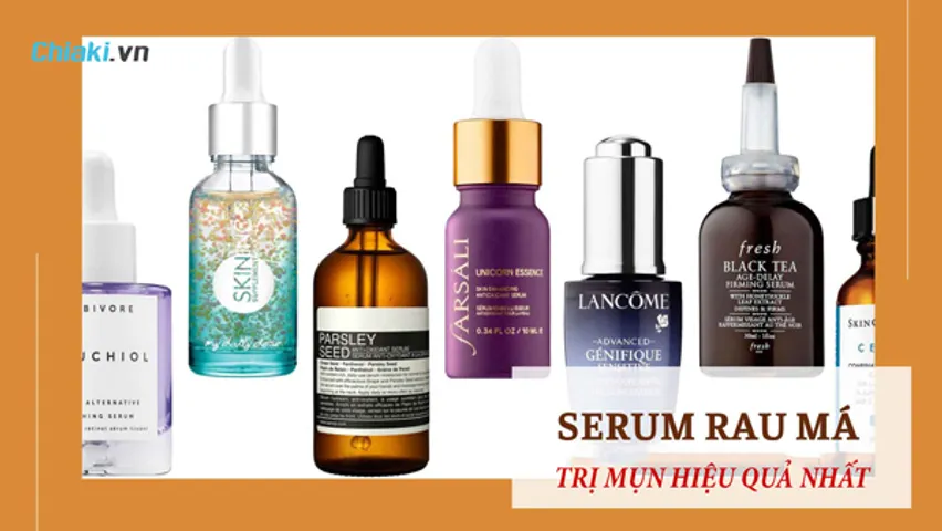 Top 8 serum rau má trị mụn, phục hồi và dưỡng da hiệu quả