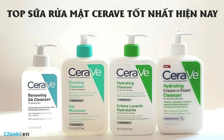 Review top 6 sữa rửa mặt Cerave được yêu thích 2026