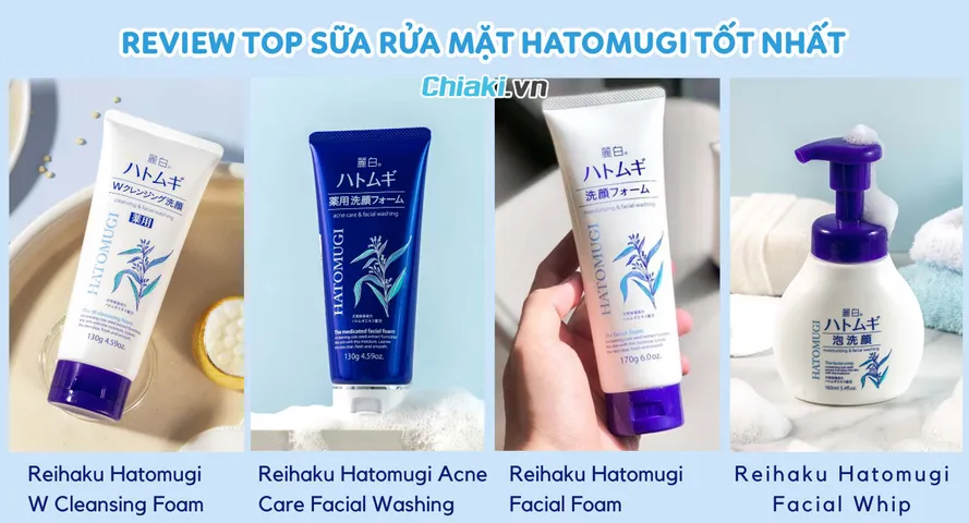 Review Top 4 Sữa Rửa Mặt Hatomugi Ý Dĩ Tốt Hiện Nay