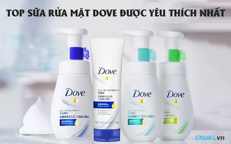 Review top 7 sữa rửa mặt Dove Nhật Bản tốt hiện nay				