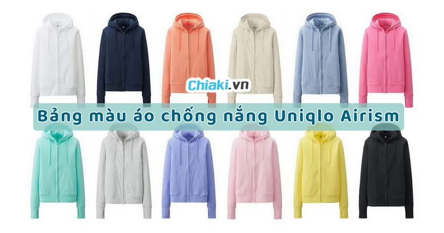 [Cập nhật] Bảng màu áo chống nắng Uniqlo Airism 2024