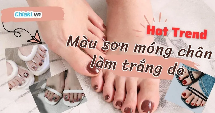 Top 60+ Màu sơn móng chân làm trắng da cực 