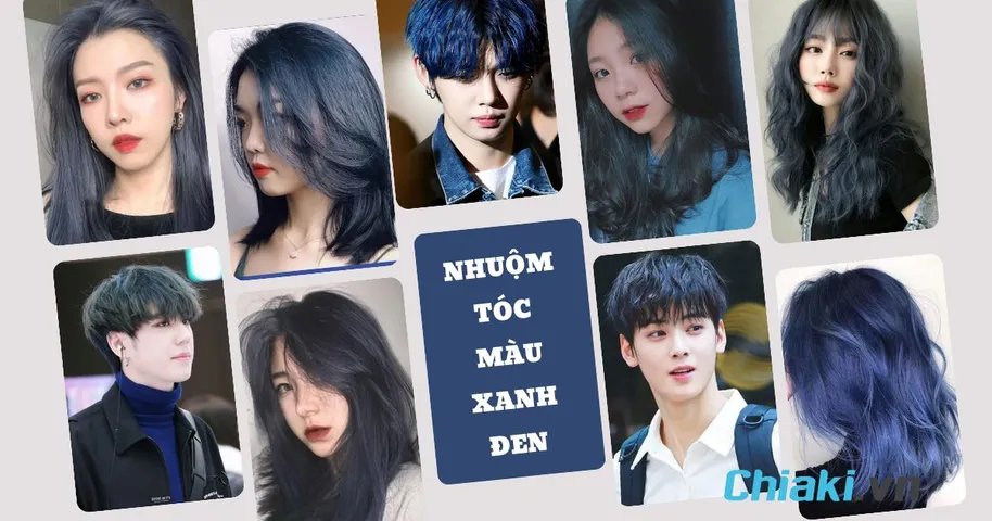 TOP 20+ kiểu nhuộm tóc màu xanh đen nam nữ xu hướng 2026