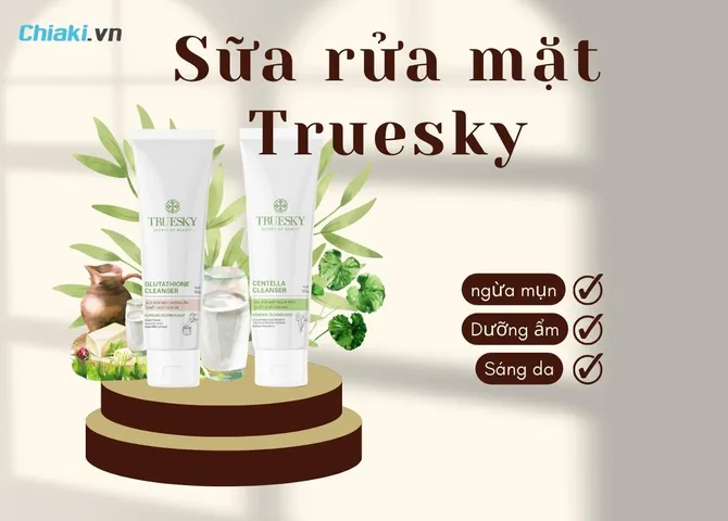 Top 2 Sữa rửa mặt Truesky ngừa mụn - sáng da được yêu thích 