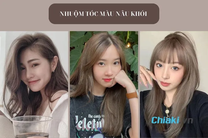TOP 25 kiểu nhuộm tóc màu nâu khói dẫn đầu xu hướng 2026