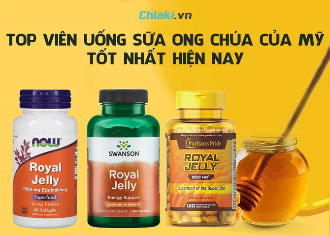 TOP 9 viên uống sữa ong chúa của Mỹ tốt hiện nay