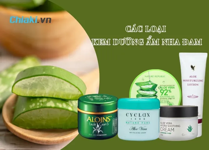 TOP 5 kem dưỡng ẩm nha đam (lô hội) giúp da sáng mịn hiệu quả