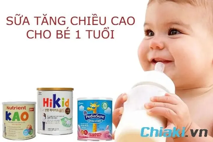 Top 10 sữa tăng chiều cao cho bé 1 tuổi tốt hiện nay