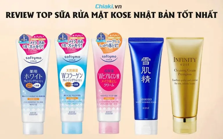 Review top 7 sữa rửa mặt Kose Nhật Bản tốt hiện nay