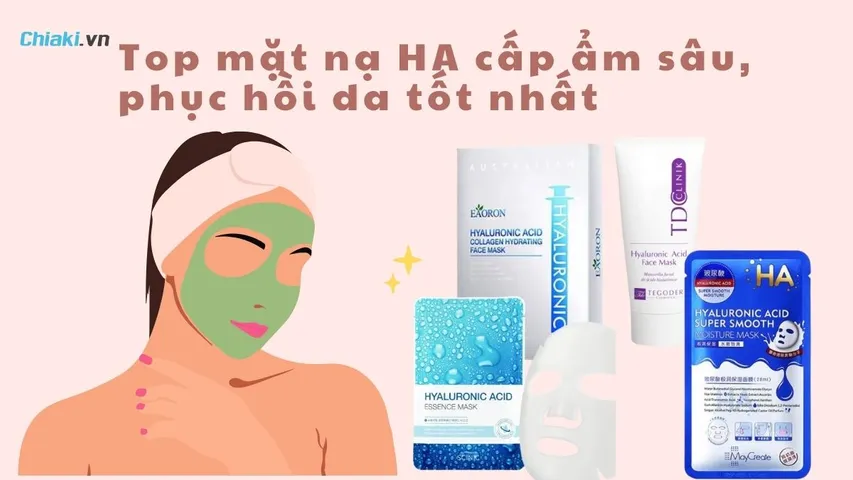 Top 10 mặt nạ HA cấp ẩm sâu, phục hồi da được chị em review tốt