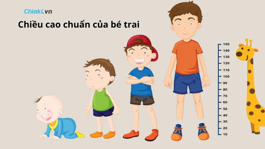 Bảng chiều cao chuẩn của bé trai từ 0 - 18 tuổi chuẩn WHO