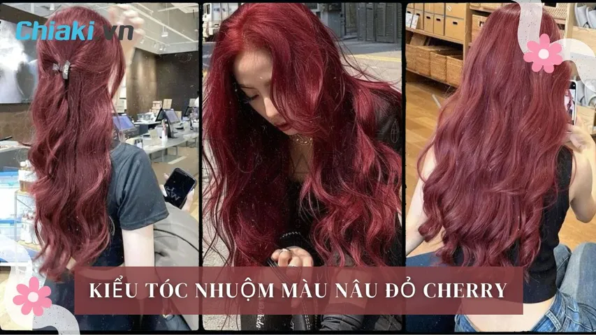 Top 10 Kiểu màu tóc nâu đỏ Cherry Hot 2026 siêu đẹp