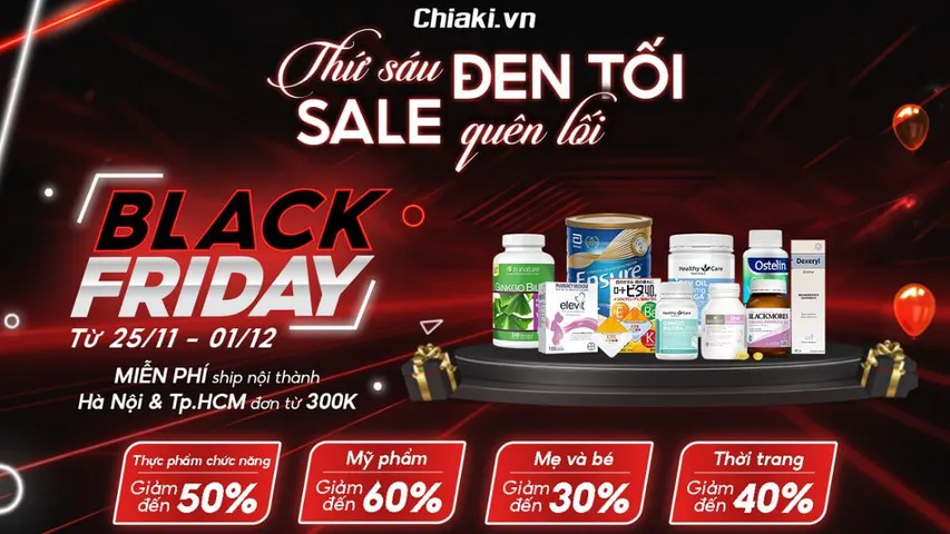 Chiaki Black Friday: Sale lạc lối đón thứ Sáu đen tối, giảm giá lên đến 60%