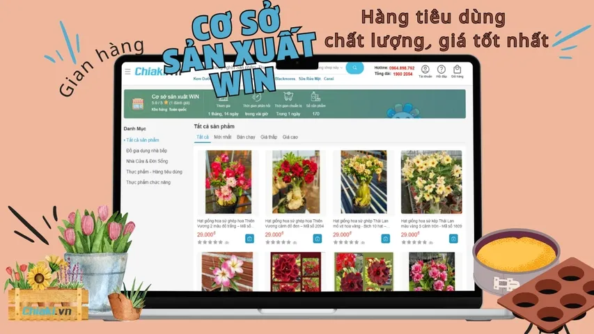 Cơ sở sản xuất Win: Gian hàng tiêu dùng chất lượng, giá tốt 