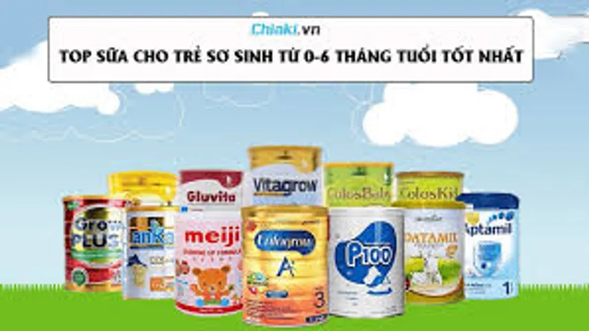 Top 10 sữa cho trẻ sơ sinh từ 0-6 tháng tuổi phát triển toàn diện