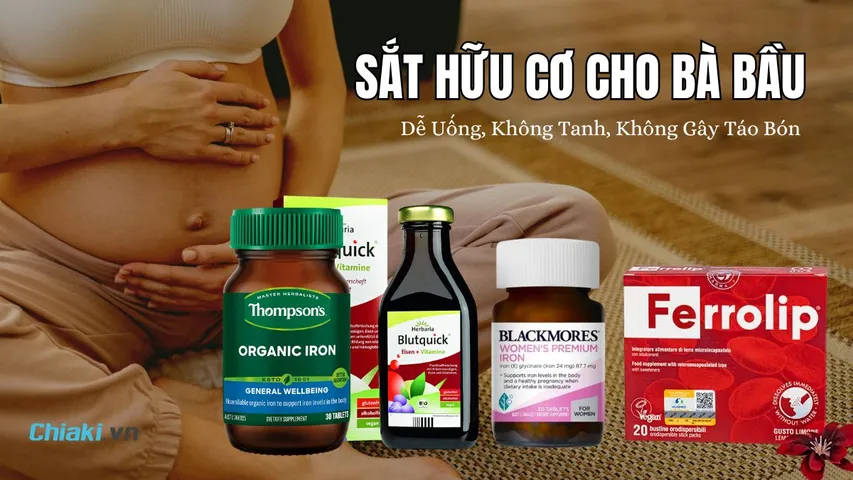Top 10 Sắt Hữu Cơ Cho Bà Bầu Dễ Uống, Không Gây Táo Bón