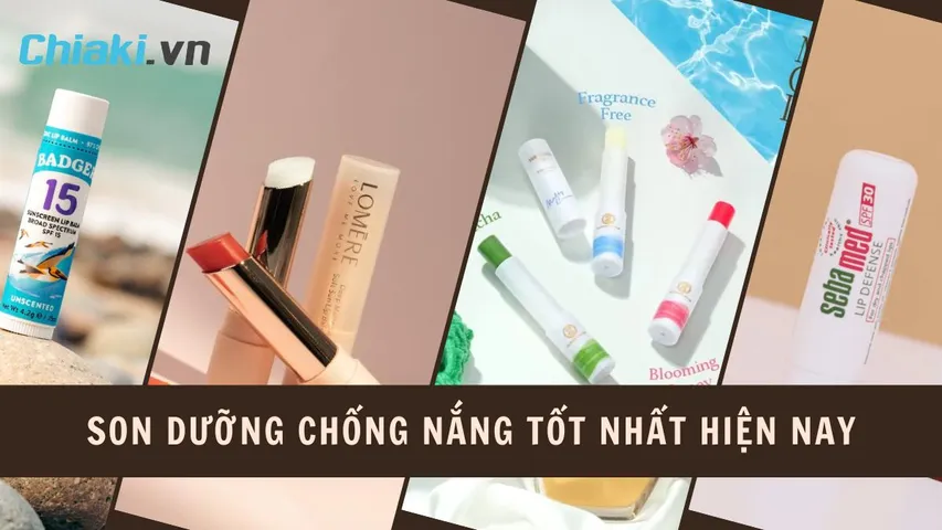 TOP 10 son dưỡng chống nắng tốt bảo vệ da môi hiệu quả