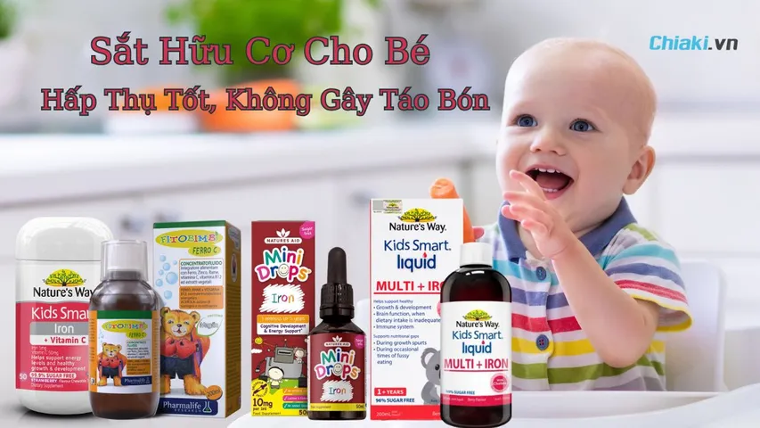 Top 10 Sắt Hữu Cơ Cho Bé Hấp Thụ Tốt, Không Gây Táo Bón