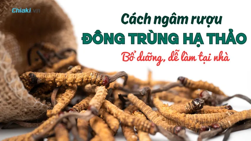 8 Cách ngâm rượu đông trùng hạ thảo bổ dưỡng, dễ làm tại nhà