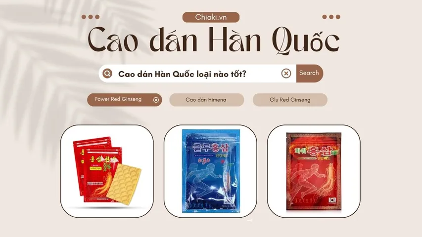 Cao dán Hàn Quốc loại nào tốt? Top 5 sản phẩm giảm đau hiệu quả 