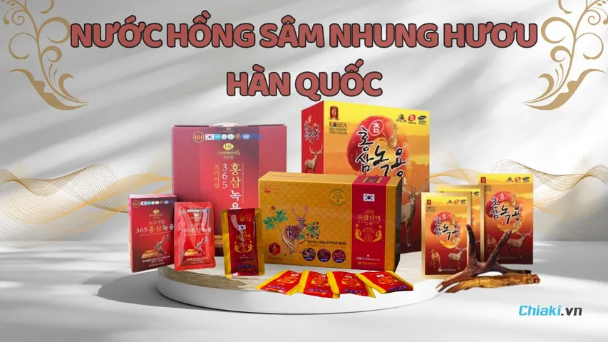 Top 10 Nước hồng sâm nhung hươu Hàn Quốc bán chạy 2026