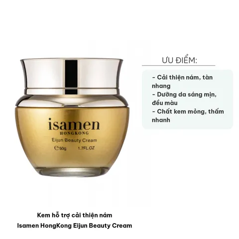 Kem Trị Nám Isamen HongKong Eijun Beauty Cream 50g - Hỗ Trợ Làm Sáng Da, Mờ Nám Tàn Nhang, Cấp Ẩm Và Tăng Độ Đàn Hồi Da