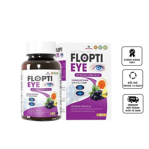 Viên uống hỗ trợ tăng cường thị lực Flopti Eye - Bổ mắt tự nhiên với Omega 3 và Vitamin A cho đôi mắt sáng khỏe mỗi ngày