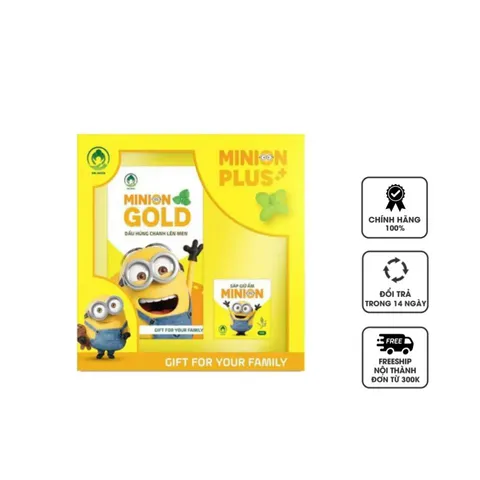 Combo Dầu Húng Chanh Minion Gold 30ml và Sáp Ấm Minion 20g - Hỗ Trợ Tăng Cường Đề Kháng, Bảo Vệ Đường Hô Hấp Cho Bé