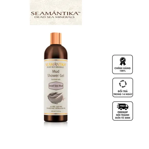 Gel Tắm Bùn Khoáng Seamantika - Sữa Tắm Giúp Làm Sạch Da, Phục Hồi Độ Ẩm Từ Bùn Biển Chết 400ml