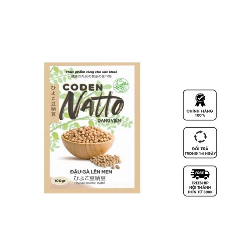 Đậu Gà Lên Men Viên Coden Natto - Hỗ Trợ Tim Mạch, Tăng Cường Sức Khỏe Từ Natto Nhật Bản - Protein và Vitamin Tự Nhiên