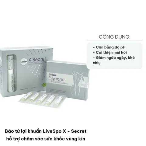 Bào Tử Lợi Khuẩn LiveSpo X - Secret Hỗ Trợ Chăm Sóc Sức Khỏe Vùng Kín, Khử Mùi, Cân Bằng PH - Sản Phẩm Dành Cho Phụ Nữ