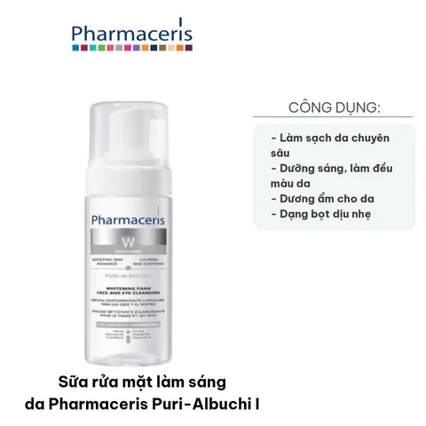 Sữa Rửa Mặt Làm Sáng Da Pharmaceris Puri-Albuchi I - Chiết Xuất Tự Nhiên, Sạch Bụi Bẩn, Dưỡng Ẩm, Phù Hợp Mọi Loại Da 150ml