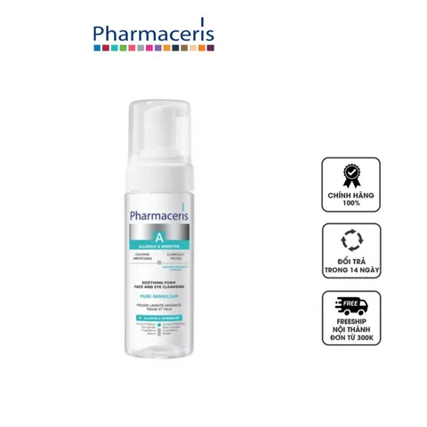 Sữa Rửa Mặt Tạo Bọt Pharmaceris Puri-Sensilium Dịu Nhẹ 150ml - Làm Sạch Da Nhạy Cảm, Hỗ Trợ Phục Hồi Độ Ẩm, Không Xà Phòng