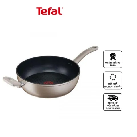 Chảo Chống Dính Sâu Lòng Tefal Sensations 28cm - Đa Năng, Chất Liệu Hợp Kim Nhôm, Phù Hợp Với Bếp Từ, Gas, Hồng Ngoại