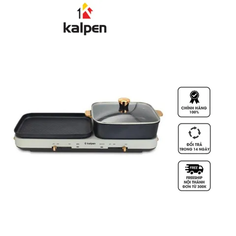 Bếp Nướng Lẩu Đa Năng Kalpen PP99 - 2 Trong 1 Điều Chỉnh Đun Nấu Độc Lập, Thiết Kế Hiện Đại, Công Suất 2200W, Tiện Ích Nấu Nướng Tối Ưu